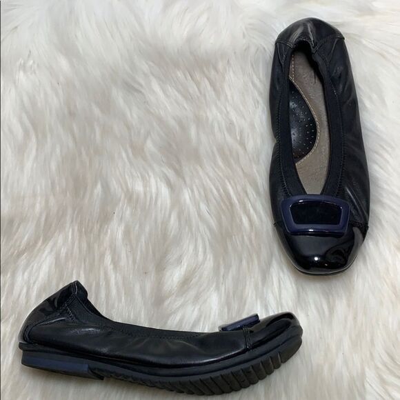 Earth Shoe Eclipse Black Ballet Flats Sz 9 - Picture 1 of 8